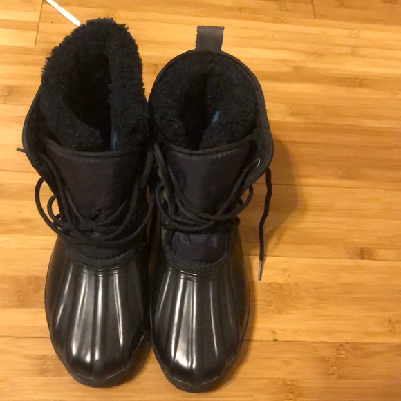 Eddie Bauer Vintage Black, Quilted Waterproof Lined Snow Duck Boots Size 10 - Picture 2 of 11
